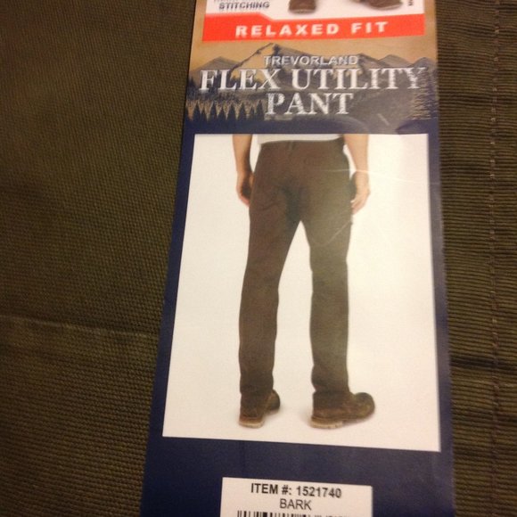 Weatherproof Vintage Men's 38x34 Brown Canvas Relaxed Fit Pants - New With Tags - Picture 4 of 5